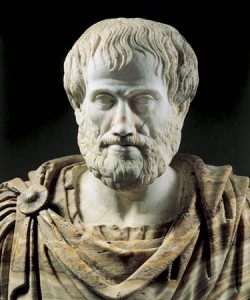 Aristotle, one of the first philosophers. 