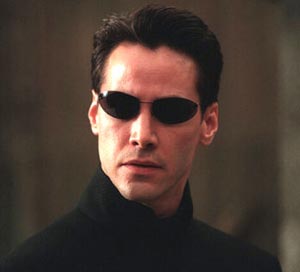 Keanu Reeves as Neo in the Matrix