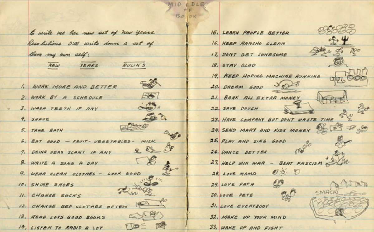 Woody Guthrie's resolutions